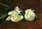 Edouard Manet, Stilleben, Weibe Pfingstrosen